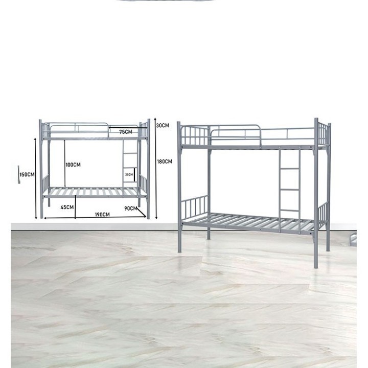 Bunk Bed Silver Silver Grey 