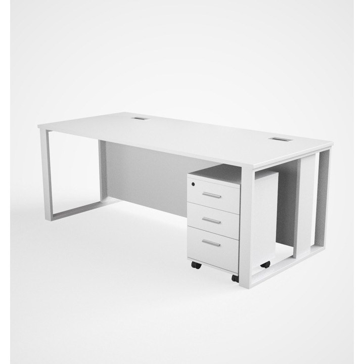 MTL-180-WT+PD with Pedestal Drawer