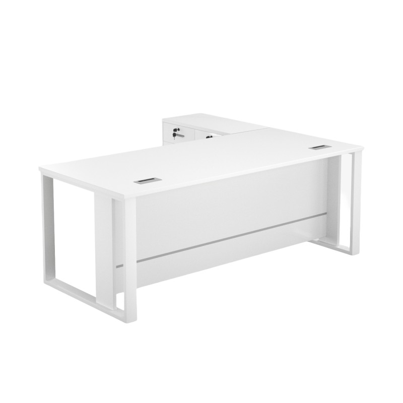 Office Table with Side Table Model MTL-200L-WT (Copy)
