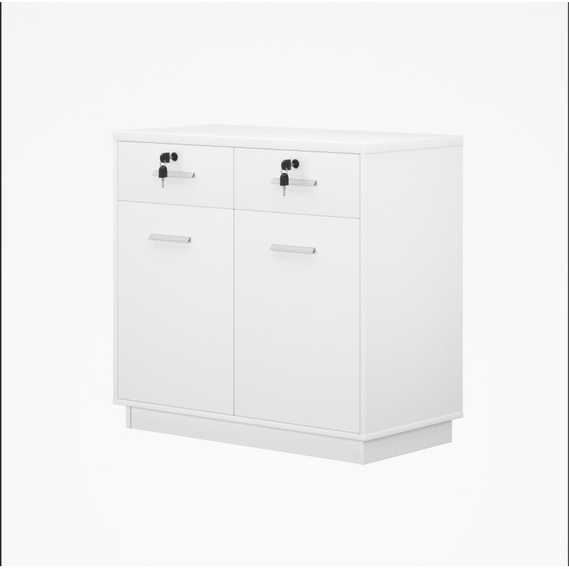 CRZ-WT Credenza / Side Table – White (80×40×75cm)