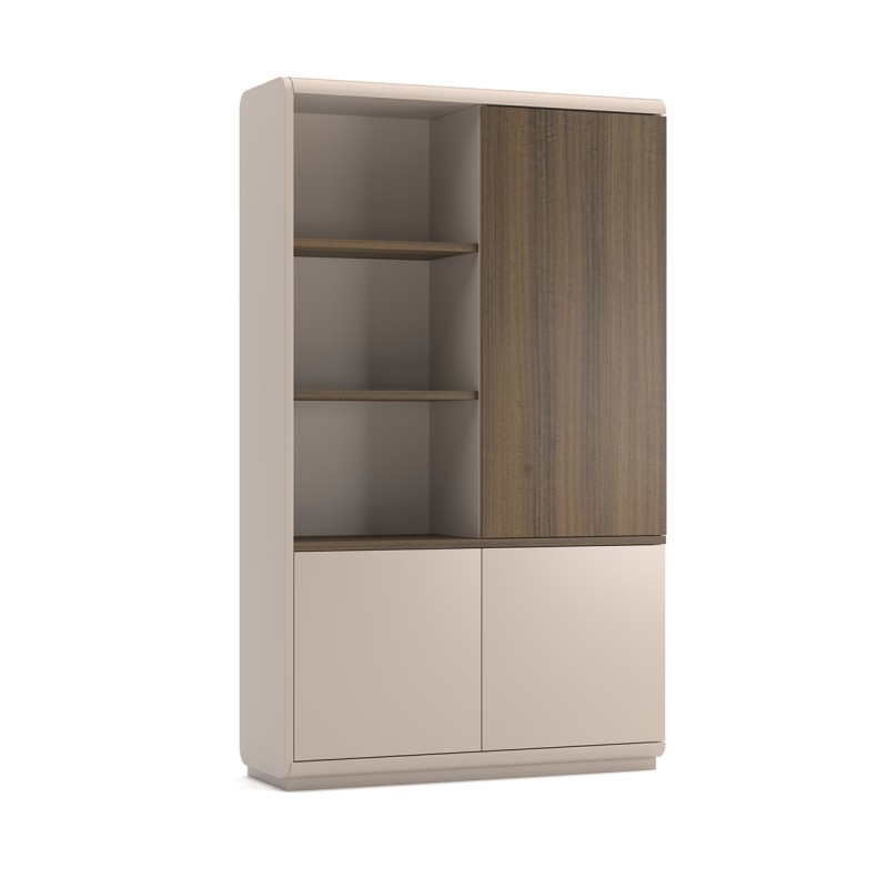 Velora-D305 Bookshelf Cabinet with Light Strip – MDF & MFC PVC Veneer