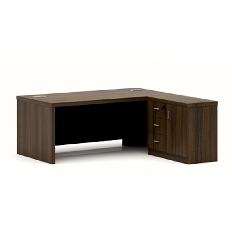 Leo 200 L-Shaped Office Table with Movable Return Table & Storage