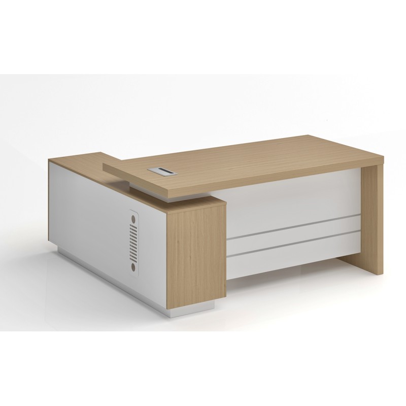 BX-103-20 L-Shaped Office Table with Drawer & Door Return