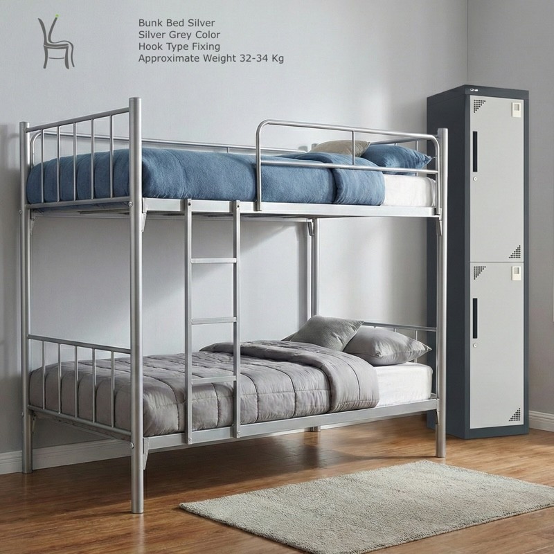 Bunk Bed Silver Grey Hook Type