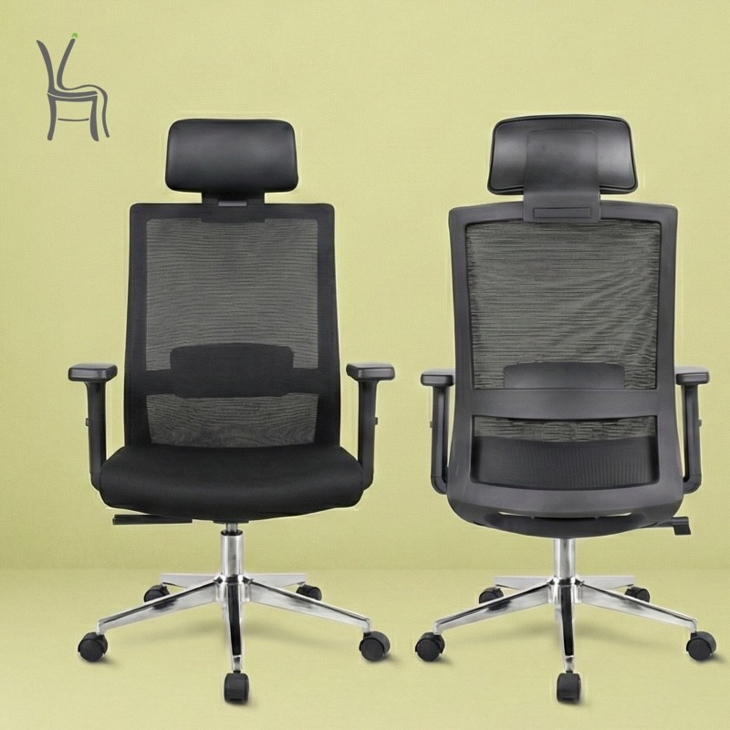 Model Bruce HB – High Back Ergonomic Office Chair with Headrest