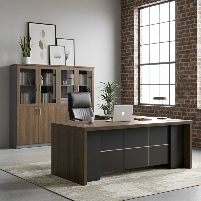 Leo 180 L-Shaped Office Table with Movable Return Table & Storage