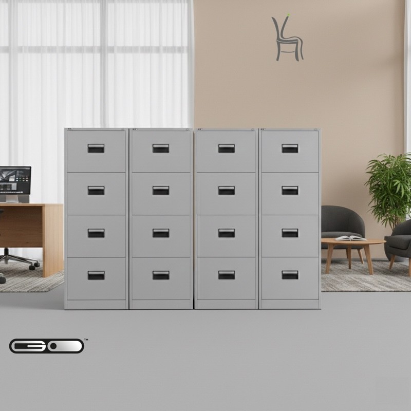 GO VERTICAL FILING CABINET 4 DRAWER  - Model GO-CVFC-4D (KDAC4)