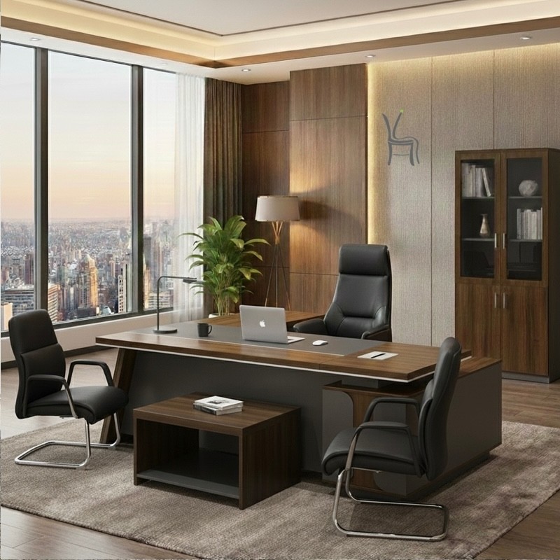 KN-302-18 180cm L Shape Manager Table