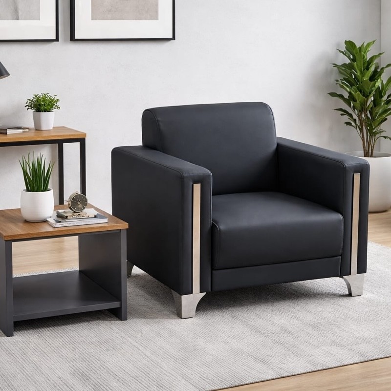 1 Seater Sofa - Model Kiwi-Black